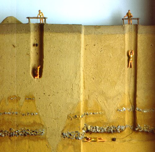 maquette vuursteenmijn Limburgs Museum